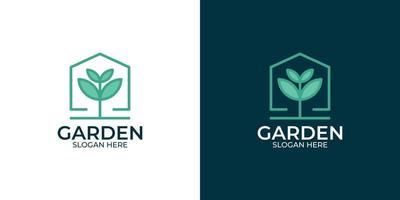Garten-Logo-Set im modernen Stil vektor