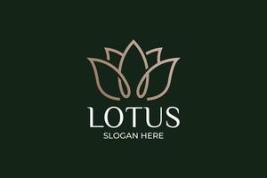 enkel och modern lotusblomma-logotypuppsättning vektor