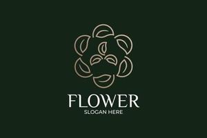 einfaches und modernes florales logo-set vektor