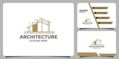 Logo-Design für moderne Architektur und Branding-Kartenvorlage vektor