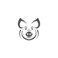 Schwein Symbol Logo Design Konzept Illustration Vorlage vektor