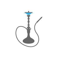 vattenpipa shisha ikon logotyp illustration mall vektor