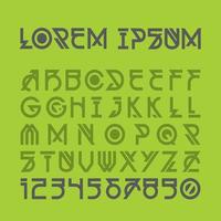 futuristisk utomjordisk teckensnittsdesign. dekorativa moderna alfabetet vektor