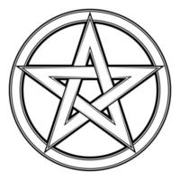 Vektor-Pentacle-Zeichen. Pentagramm-Symbol. Esoterisches Symbol vektor