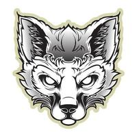 Fuchs-Maskottchen für ein Sportteam auf weißem Hintergrund. Vektor-Illustration. vektor