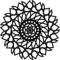 abstrakter schwarz-weißer geometrischer Mandala-Vektor vektor