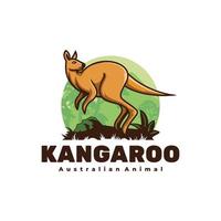 Vektor-Logo-Illustration Känguru einfachen Maskottchen-Stil. vektor