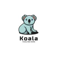 Vektor-Logo-Illustration Koala-Maskottchen-Cartoon-Stil. vektor