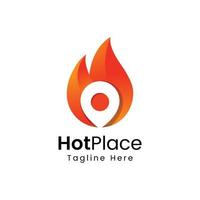 hot place logotyp vektor