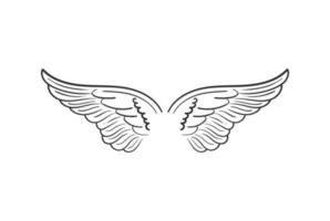 Vintage Verbreitung Engel oder Adler Falke Falke Taube Taube Vogel Flügel Illustration Logo Design Vektor