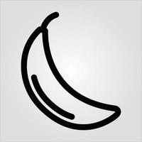 isolierte Bananenfrucht eps 10 elegante Glyphenvektorvorlage vektor