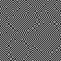 Schwarz-Weiß-Magie-Mystery-Labyrinth-Linien vektor