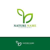 natur logo design vektor, kreativa blad logotyp koncept mall illustration. vektor