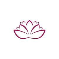 Beauty Lotus Flower Logo Spa Logo Vektor Yoga und Therapie Symbol