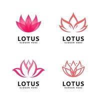 Beauty Lotus Flower Logo Spa Logo Vektor Yoga und Therapie Symbol