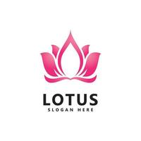 Beauty Lotus Flower Logo Spa Logo Vektor Yoga und Therapie Symbol