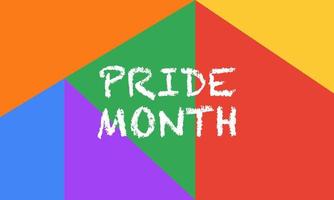 lgbt stolz monat im juni. lesbisch schwul bisexuell transgender. alljährlich gefeiert. LGBT-Flagge. Regenbogen-Liebeskonzept. Menschenrechte und Toleranz. Plakat, Karte, Banner und Hintergrund. vektor