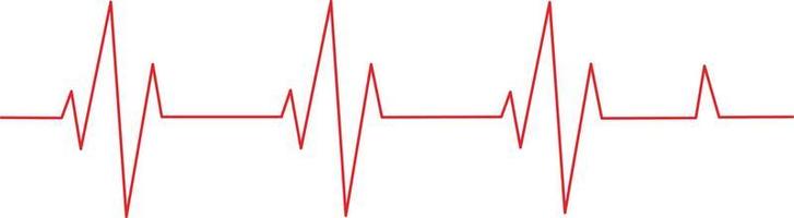 Pulslinien-Vektorvorlage auf weißer Rückseite. Herzwelle ist auf einem weißen Hintergrund. Art Design Gesundheit medizinischer Herzschlag Puls Vektorvorlage. vektor