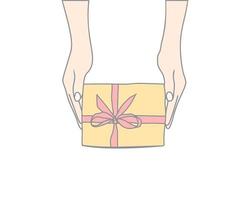 Illustration des Gebens einer Geschenkbox vektor