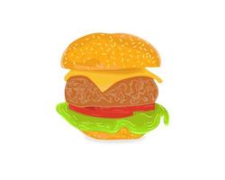 hamburgare vektorillustration vektor