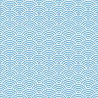 Japansk våg sömlös bakgrund med mjuk ton via blå remsor vektor