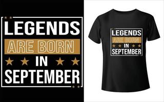 Legenden sind geboren im Monat T-Shirt-Design, Monat Januar Februar März April Mai Juni Juli August September Oktober November Dezember T-Shirt-Design vektor