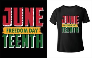juneteenth day t-shirt design, juneteenth1865 t-shirt design idag på juneteenth dagen vi firar t-shirt vektor