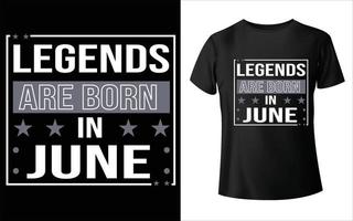 Legenden sind geboren im Monat T-Shirt-Design, Monat Januar Februar März April Mai Juni Juli August September Oktober November Dezember T-Shirt-Design vektor