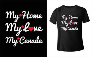 happy canada day t-shirt design canada lover t-shirt love canada t-shirt design vektor