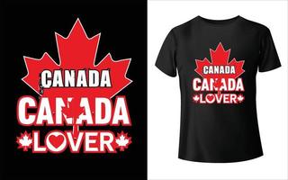 happy canada day t-shirt design canada lover t-shirt love canada t-shirt design vektor
