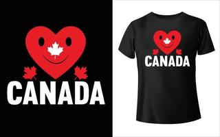 happy canada day t-shirt design canada lover t-shirt love canada t-shirt design vektor