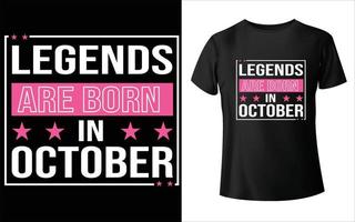 Legenden sind geboren im Monat T-Shirt-Design, Monat Januar Februar März April Mai Juni Juli August September Oktober November Dezember T-Shirt-Design vektor