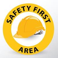 Safety First Bereich Symbol Vektor Illustration.