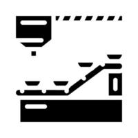 Lebensmittelverpackungslinie Glyphen-Symbol-Vektor-Illustration vektor