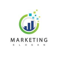 Logo-Designvorlage für digitales Marketing vektor