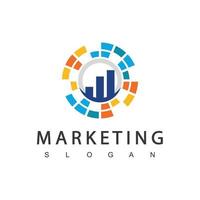 Logo-Designvorlage für digitales Marketing vektor