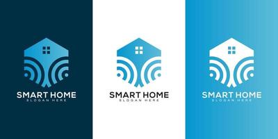 Smart-Home-Logo-Vektor-Design-Vorlage vektor