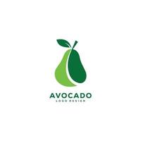 Avocado-Frucht-Logo-Vektor-Designs vektor