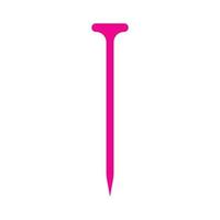 eps10 rosa Vektor-Metallnagel-Symbol im einfachen, flachen, trendigen Stil isoliert auf weißem Hintergrund vektor