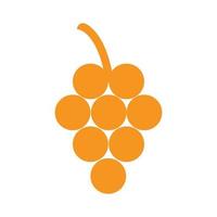 eps10 orange vektor druvor solid ikon i enkel platt trendig modern stil isolerad på vit bakgrund