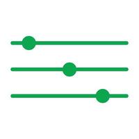 eps10 grön vektor skjutreglage ikon i enkel platt trendig stil isolerad på vit bakgrund