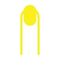 eps10 gelbes Vektor-Langfingernagel-Symbol im einfachen, flachen, trendigen Stil isoliert auf weißem Hintergrund vektor