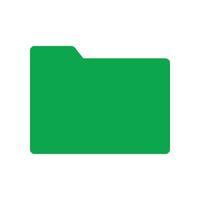 eps10 grüner Vektor Ordner solide Symbol im einfachen flachen trendigen Stil isoliert auf weißem Hintergrund