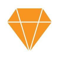eps10 orangefarbenes Vektorrautensymbol oder Symbol im einfachen, flachen, trendigen Stil isoliert auf weißem Hintergrund vektor
