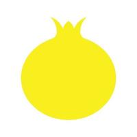eps10 gul vektor granatäpple frukt fast ikon i enkel platt trendig modern stil isolerad på vit bakgrund