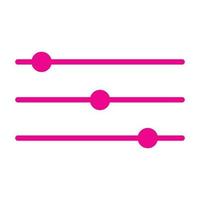 eps10 rosa Vektor-Schieberegler-Symbol im einfachen, flachen, trendigen Stil isoliert auf weißem Hintergrund vektor