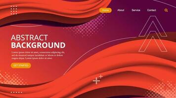 Landing Page abstraktes Design vektor