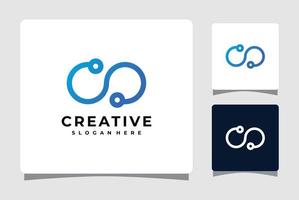 infinity teknologi logotyp mall design inspiration vektor