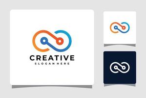 infinity teknologi logotyp mall design inspiration vektor