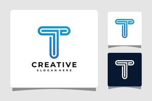 bokstaven t linje logotyp mall design inspiration vektor